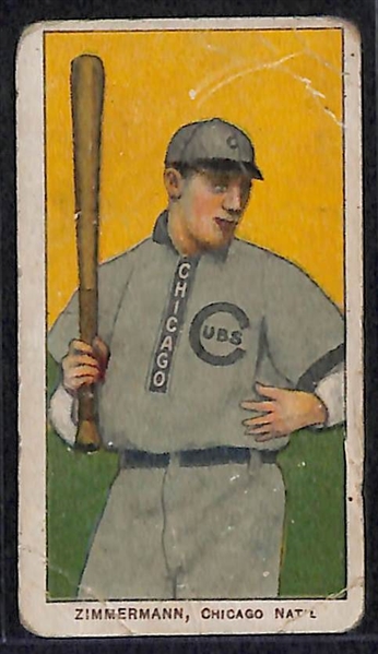 Lot of 5 - 1909 T206 Cards w. Heinie Zimmermann