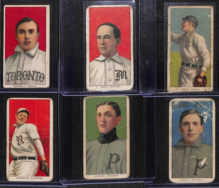 Lot of 6 - 1909 T206 Minor League Cards w. Mitchell