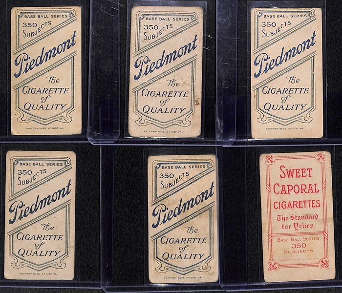 Lot of 6 - 1909 T206 Minor League Cards w. Violat