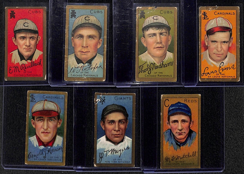 Lot of 7 1911 T205 Cards w. Ed Reulbach