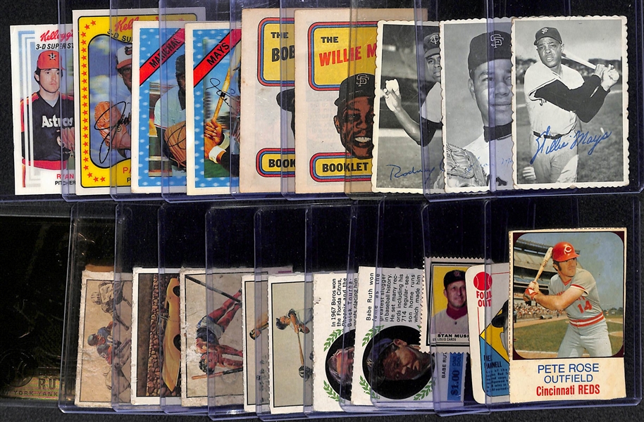 Lot of 20 Assorted Baseball Insert Cards w. Willie Mays