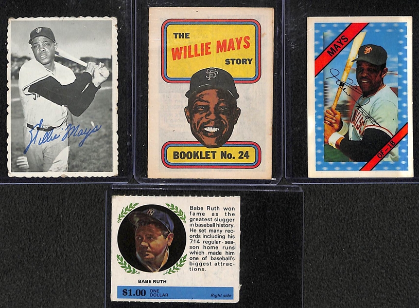 Lot of 20 Assorted Baseball Insert Cards w. Willie Mays