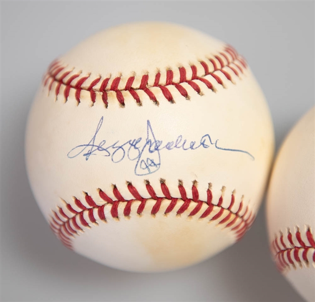Lot of 3 Yankees HOF Signed Baseballs w. Yogi Berra - JSA Auction Letter