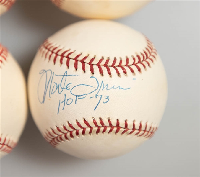 Lot of 4 Baseball HOF Signed Baseballs w. Mazeroski & Kaline - JSA Auction Letter