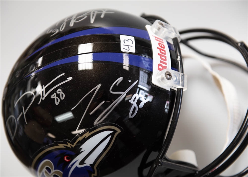 Baltimore Ravens Multi-Signed Full Size Helmet w. Justin Tucker & Torrey Smith - JSA Auction Letter