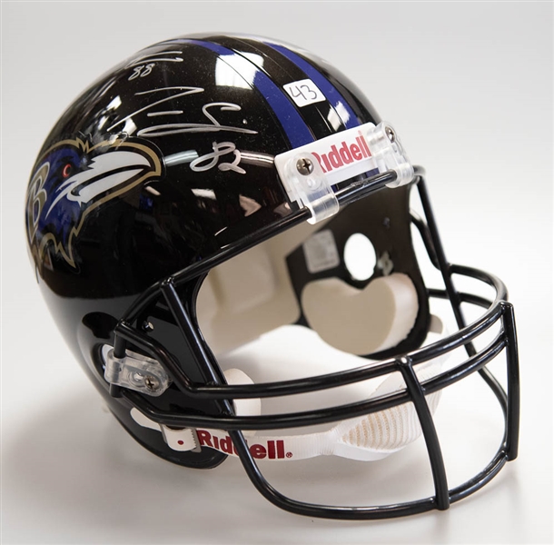 Baltimore Ravens Multi-Signed Full Size Helmet w. Justin Tucker & Torrey Smith - JSA Auction Letter