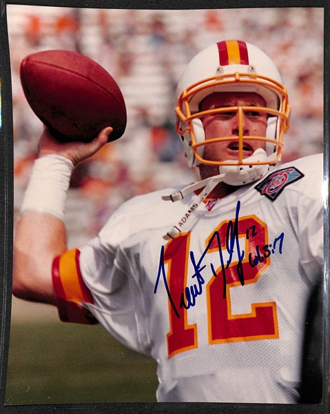 Lot of 5 Football Signed 8x10 Photos w. Marino & Baugh - JSA Auction Letter