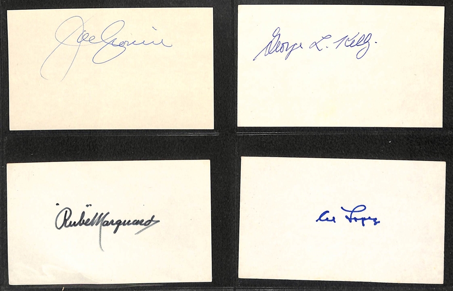 Lot of 10 Baseball Signed Index Cards/Photos/Covers w. Durocher - JSA Auction Letter