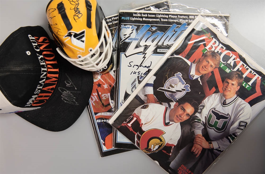 Hockey Autographed Memorabilia Lot w. Jaromir Jagr - JSA Auction Letter