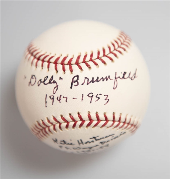 1952 Fort Wayne Daisies Signed Baseball (3 Autographs) and Ernest Burke (Negro Leaguer) Signed Baseball  - JSA Auction Letter