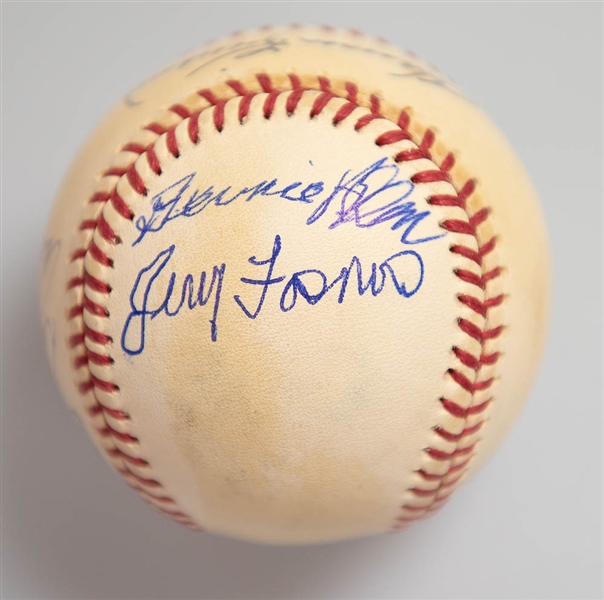 1965 Minnesota Twins AL Champion Team Signed Baseball (10 autographs inc. Harmon Killebrew)  - JSA Auction Letter