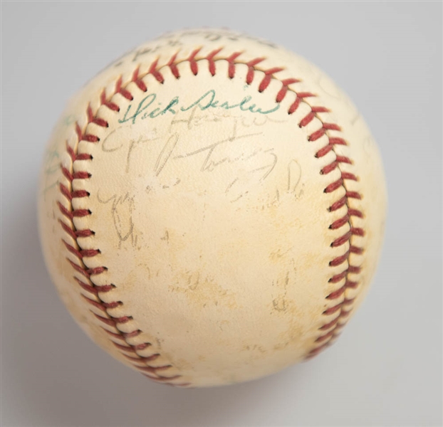 Lot of (2) 1969 St. Louis Cardinals Team Signed Baseball  (Inc. Curt Flood, Red Schoendienst, Lou Brock, and more)  - JSA Auction Letter