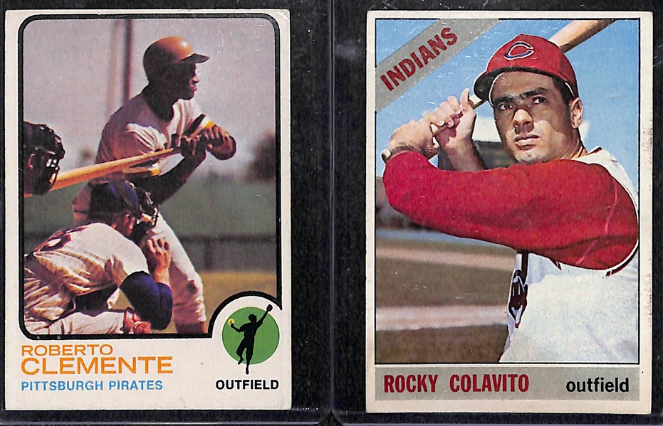 Lot of 20 Vintage Sports Cards w. 1973 Roberto Clemente