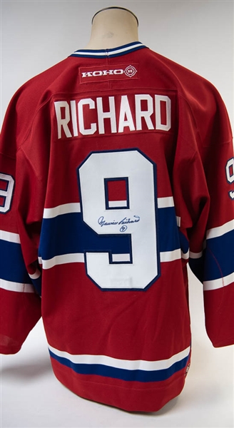 Maurice Richard Signed Retro Canadiens Jersey  - JSA Auction Letter