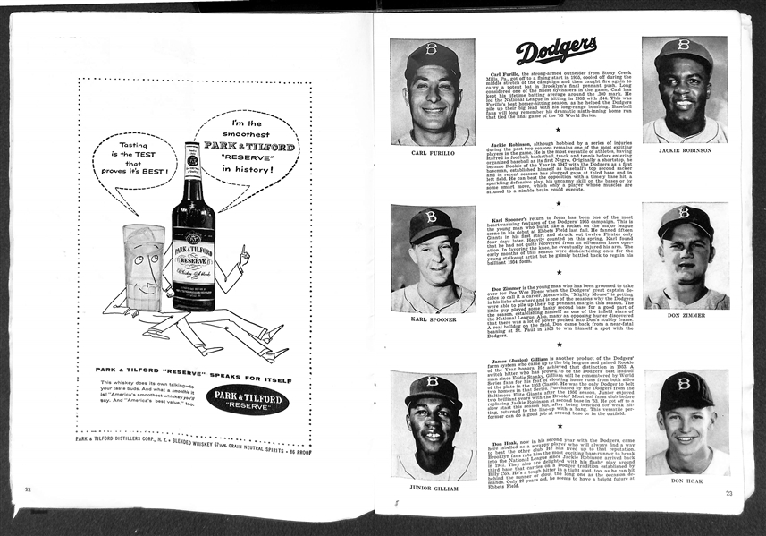 1955 Yankees vs. Dodgers World Series Program (Taped/Torn)