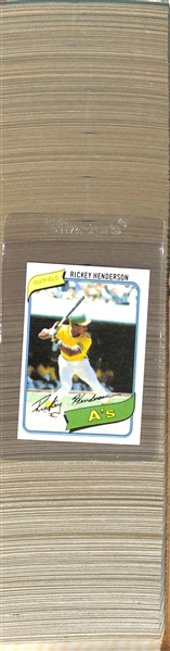 1980 Topps Baseball Card Complete Set w. Rickey Henderson Rookie Card