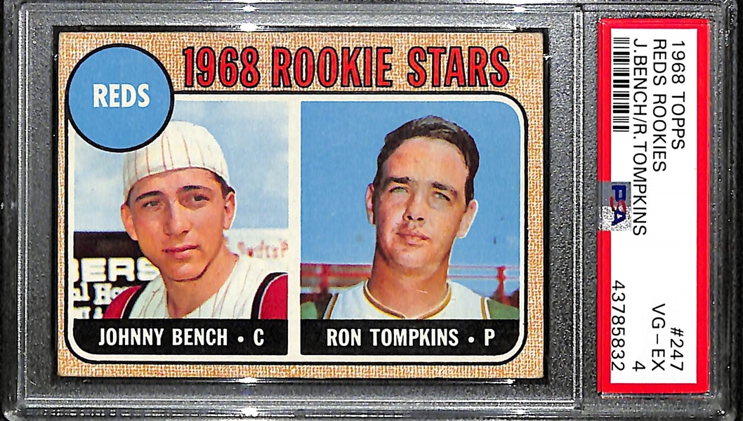 1968 Topps Johnny Bench Rookie (#247) PSA 4