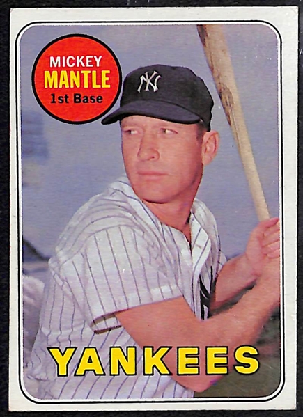 1969 Topps Mickey Mantle (Yellow Letters) Card #500