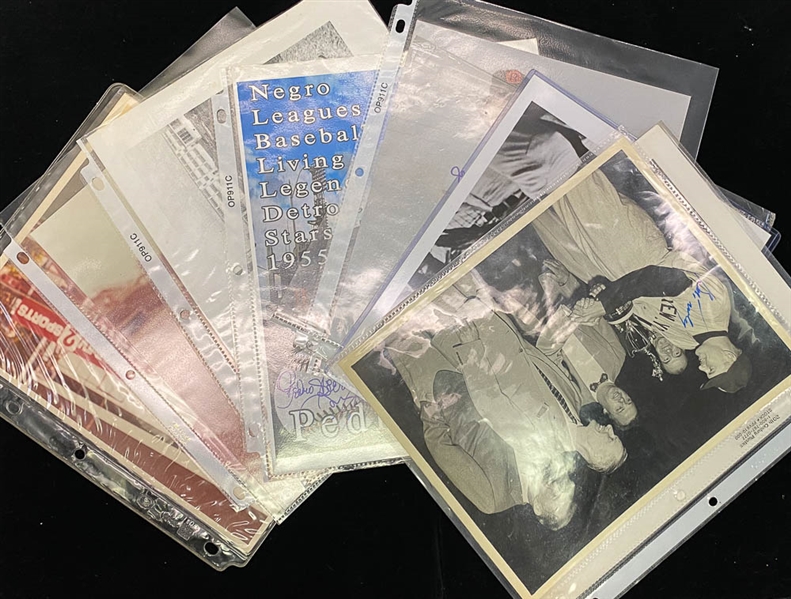 Lot of 10 Baseball Signed 8x10 Photos w. Luke Appling - JSA Auction Letter