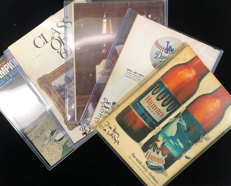 Lot of 5 Signed World Series & Championship Series Programs 1965-1969 - JSA Auction Letter