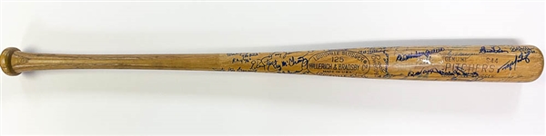 Bat Signed By Approx. 40 Star Pitchers Inc. B. Gibson, Marichal, Seaver, Bunning, Fingers, McGraw, + w. JSA Auction Letter