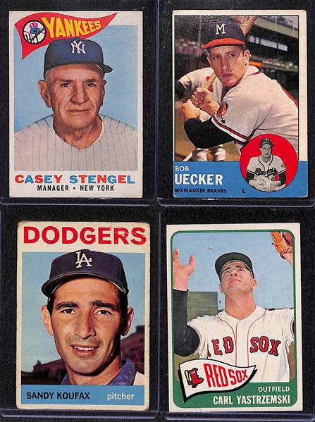 Lot of Approx. 200 Topps Baseball Cards 1960-1966 