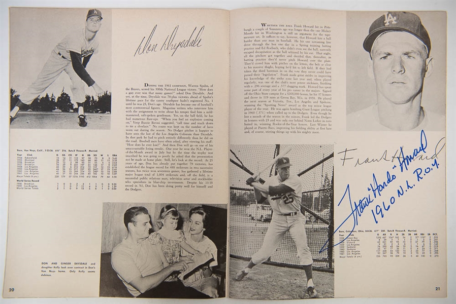 Lot of 8 Signed Baseball Yearbooks & Score Cards w. Frank Howard