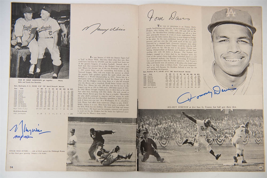 Lot of 8 Signed Baseball Yearbooks & Score Cards w. Frank Howard