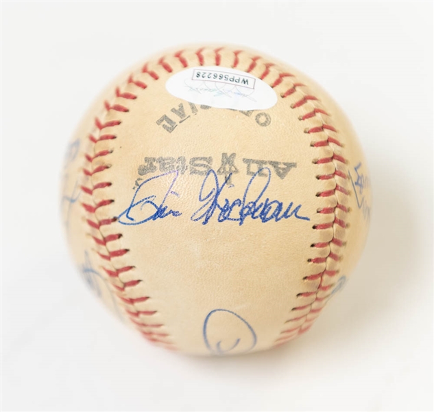 1970-71 NL All-Star Team Signed Baseball (Rose, Brock, Bench, Gibson, Carlton, Jenkins, Marichal, G. Perry, + 3 More) on a Spalding Baseball - JSA Auction Letter