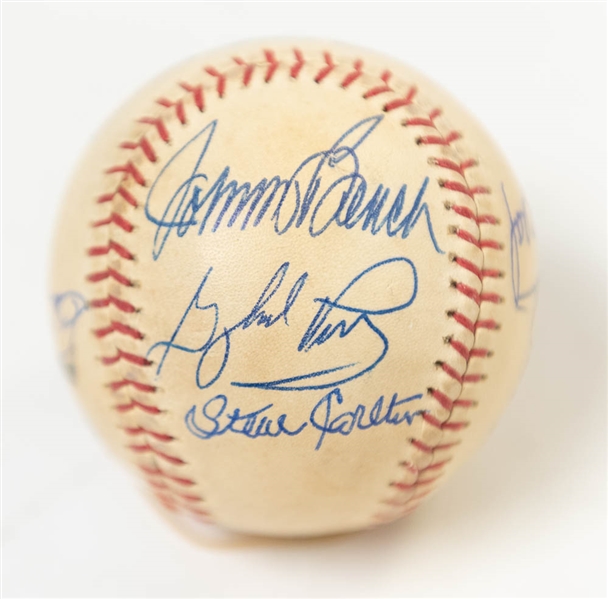 1970-71 NL All-Star Team Signed Baseball (Rose, Brock, Bench, Gibson, Carlton, Jenkins, Marichal, G. Perry, + 3 More) on a Spalding Baseball - JSA Auction Letter