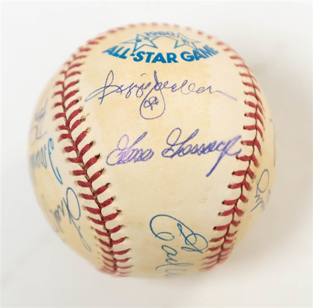 1980 AL All-Star Team Signed Baseball (11 Autos inc. Molitor, F. Robinson, R. Jackson, Carew, Fisk, Gossage, Weaver,  Lynn, +3 More) - JSA Auction Letter