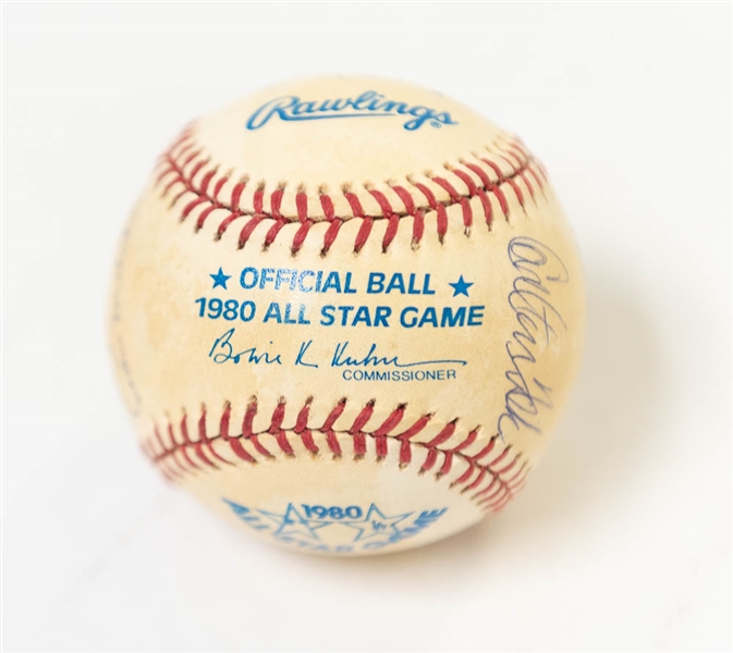 1980 AL All-Star Team Signed Baseball (11 Autos inc. Molitor, F. Robinson, R. Jackson, Carew, Fisk, Gossage, Weaver,  Lynn, +3 More) - JSA Auction Letter