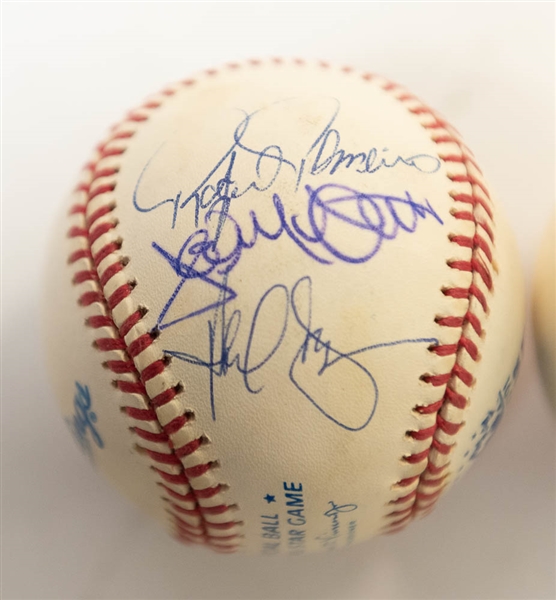Signed Official 1989 & 1991 All Star Baseballs (3 Autographs on Each) w/ Gooden, Baines, Clark, Palmeiro, McDowell - JSA Auction Letter
