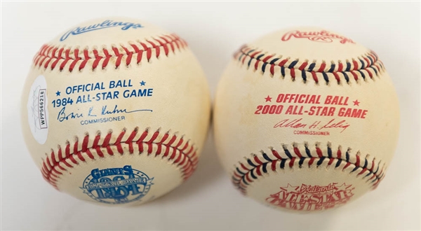Lot of (2) Signed Official All Star Baseballs - 1984 w/ Eddie Murray and Mike Boddicker; and 2000 w/ Mike Bordick - JSA Auction Letter