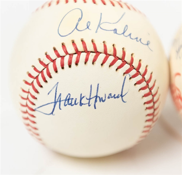 (2) Dual-Signed Baseballs: Al Kaline & Frank Howard on OAL Baseball;  Greg Nettles & Paul Blair (Yankees) on a 1978 WS Baseball - JSA Auction Letter