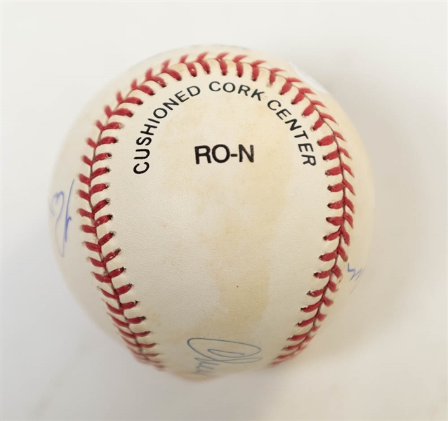 1979 Pirates WS Champion Signed Baseball - 4 Autographs Inc. Parker, Tanner, Nicosia, Rhoden (ONL Baseball) - JSA Auction Letter