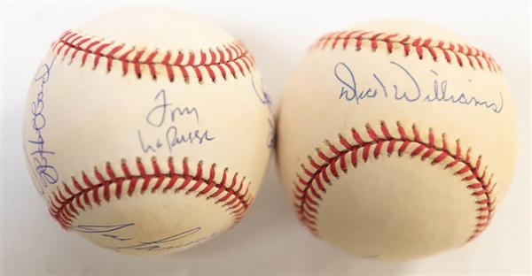1973 & 1989 Oakland A's World Champion Signed Baseballs (1973 w/ D. Williams, Reggie Jackson; & 1989 w/ Canseco, D. Parker) - JSA Auction Letter