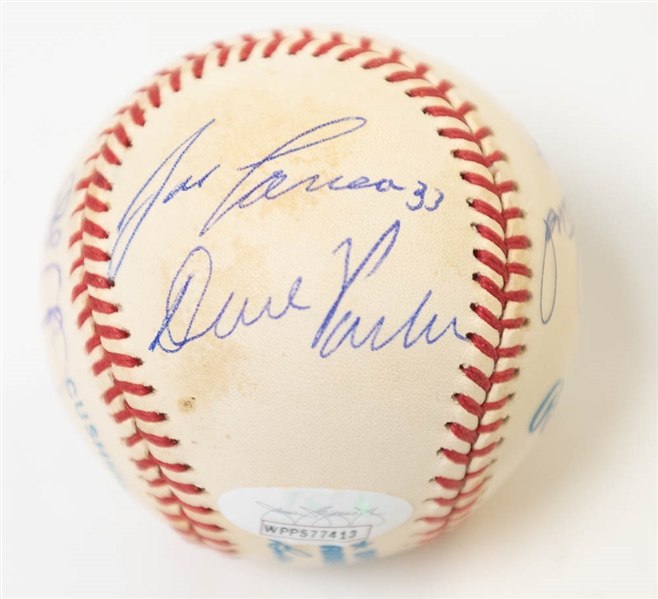 1973 & 1989 Oakland A's World Champion Signed Baseballs (1973 w/ D. Williams, Reggie Jackson; & 1989 w/ Canseco, D. Parker) - JSA Auction Letter