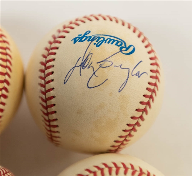 Lot of (4) Signed Official World Series Baseballs (1981-Nettles, 1986-Baylor, 1987-Baylor, 1989-Rettenmond) - JSA Auction Letter