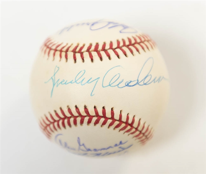 1984 Detroit Tigers World Champion Signed Baseball (Sparkey Anderson, Allan Trammell, Johnny Grubb, Alex Grammas) - JSA Auction Letter