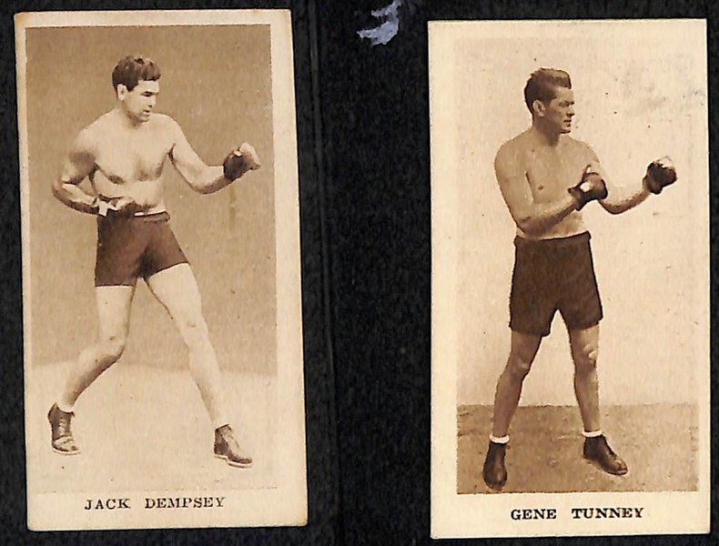 Partial Set (23 of 29) 1929 Godfrey Phillips Ltd. Sporting Champions Boxing Cards (Includes 9 HOFers w/ Dempsey and Tunney) 