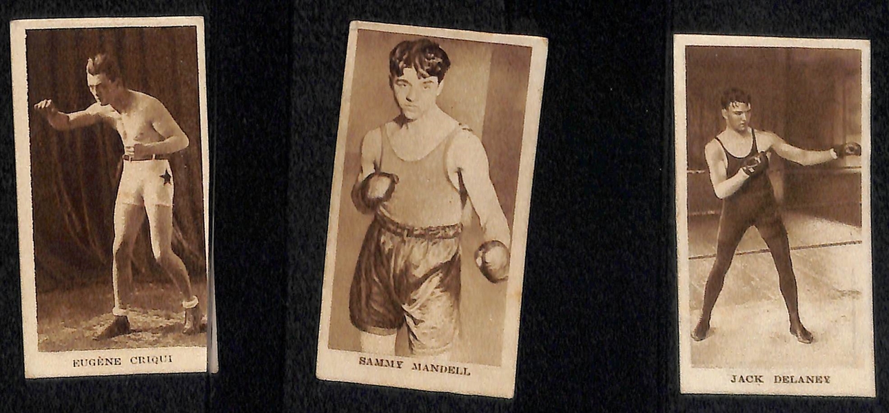 Partial Set (23 of 29) 1929 Godfrey Phillips Ltd. Sporting Champions Boxing Cards (Includes 9 HOFers w/ Dempsey and Tunney) 