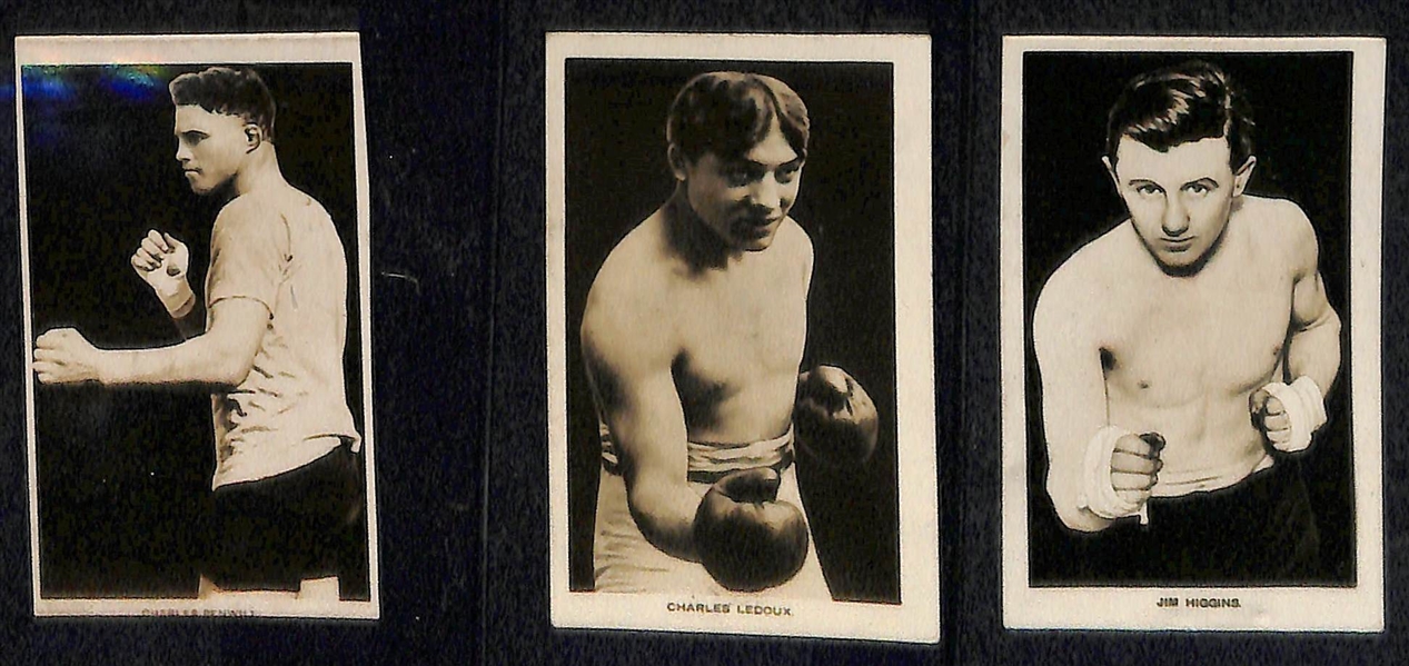 Complete Set of (15) 1922 Boys’ Friend Rising Boxing Stars, (8) 1935 J.A. Pattreiouex Sporting Events & Stars Boxing Cards (w/ Jim Braddock) and (3) Other Boxing Cards - JSA Auction Letter