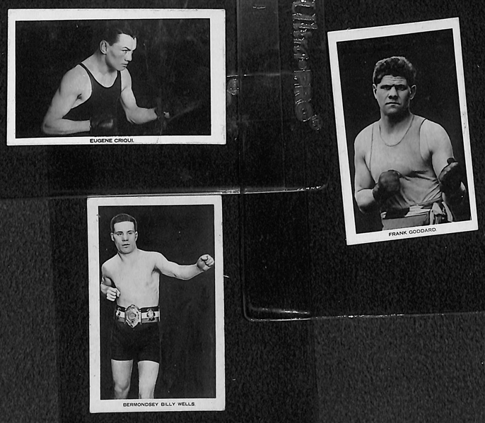 Complete Set of (15) 1922 Boys’ Friend Rising Boxing Stars, (8) 1935 J.A. Pattreiouex Sporting Events & Stars Boxing Cards (w/ Jim Braddock) and (3) Other Boxing Cards - JSA Auction Letter