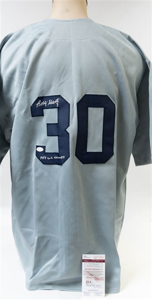 Bobby Shantz Signed Yankees Jersey (JSA COA) w/ 1958 WS Champs Inscription