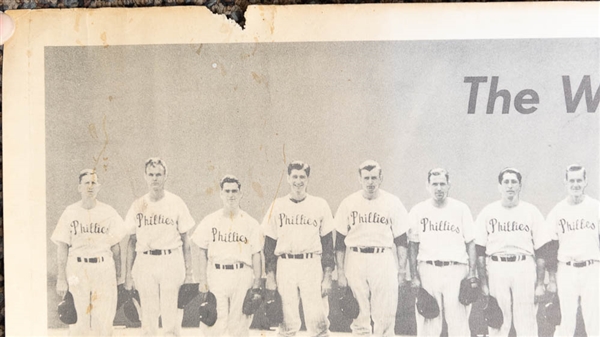 1950 Philadelphia Bulletin Wiz Kids 9.5x35 Team Photo w. Original Packaging