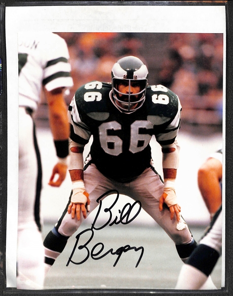 Lot of 8 Eagles Signed 8x10 Photos w. Chuck Bednarik - JSA Auction Letter