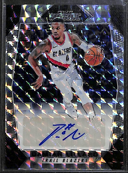 Lot of 4 Basketball Autograph Cards w. Damian Lillard & David Robinson
