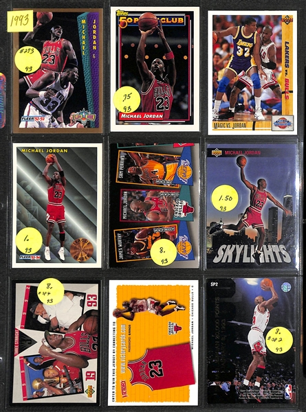 Lot of Over 250 Michael Jordan Cards (w/ Inserts)