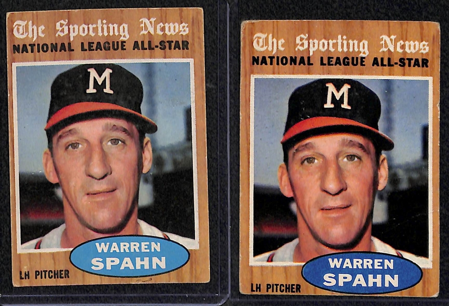 Lot of 200+ Assorted 1962 Topps Baseball Cards w. Bill Mazeroski